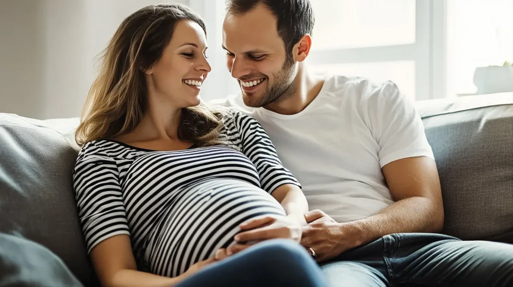 Zwangere vrouw baby indalen